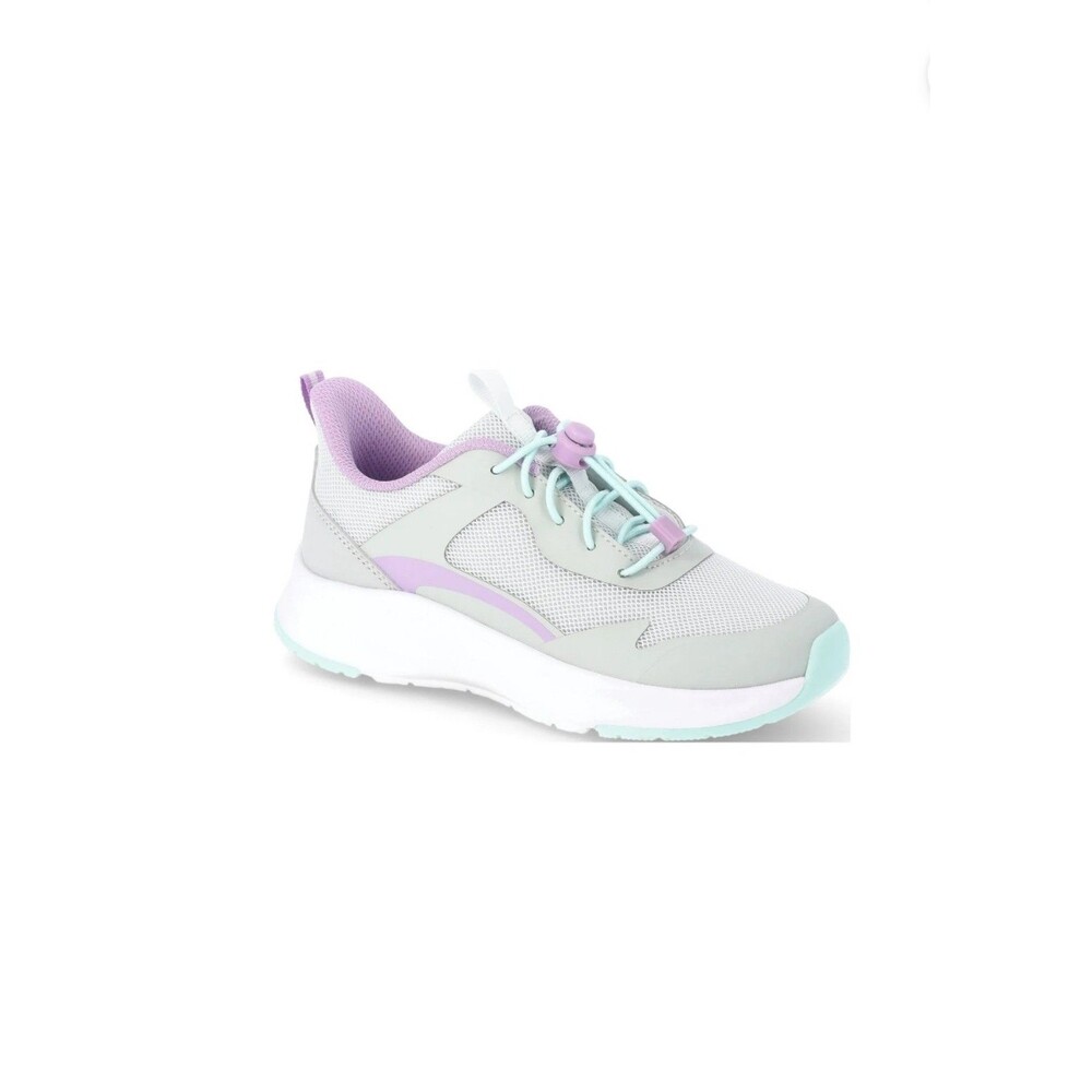 NEW Athletic Works Big Girls 5 Bungee Mesh Jogger Sneakers Grey Lilac